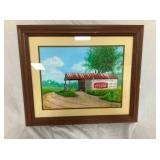 FRAMED COCA-COLA STORE PAINTING