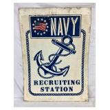 SIDE 2 NAVY RECRUITING STATION SIGN 