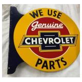 SIDE 2 GENUINE CHEVROLET PARTS SIGN 