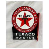 TEXACO MOTOR OIL FLANGE SIGN 