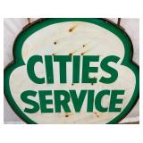 CLOSEUP CITIES SERVICE GLOVER SIGN
