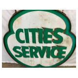 CLOSEUP CITIES SERVICE GLOVER SIGN