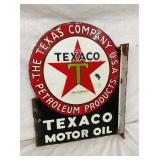PORC. TEXACO MOTOR OIL FLANGE SIGN