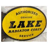 LAKE RADIATOR CORES FLANGE SIGN 18X13