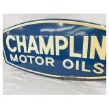 EMB. CHAMPLIN MOTOR OILS SIGN 29X14