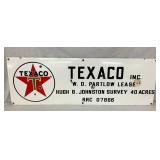 PORC. TEXACO WD PARTLOW LEASE SIGN 36X12
