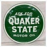 24IN CONVEX QUAKER STATE MOTOR OIL SIGN