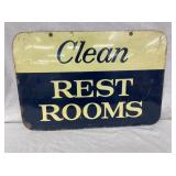 1956 DS HEAVY METAL REST ROOMS SIGN