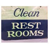 1956 DS HEAVY METAL REST ROOMS SIGN