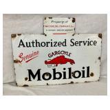 PORC. MOBILOIL AUTHORIZED SERVICE SIGN