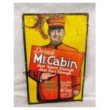 DRINK MT. CABIN EMB. TACKER SIGN