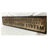 WOODEN FOLEY ELECTRAKEEN SYSTEM SIGN