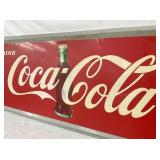 1957 COKE SIGN W/ BOTTLE 59X25
