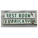 PORC. COKE RESTOOM,LUBRICATION SIGNS