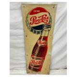1953 VERTICAL PEPSI COLA SIGN 17X48