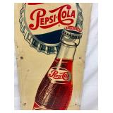 1953 VERTICAL PEPSI COLA SIGN 17X48