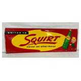 1958 EMB. SQUIRT SIGN 27X9