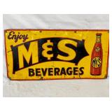 EMB. M&S BEVERAGES SIGN 36X18