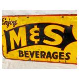 EMB. M&S BEVERAGES SIGN 36X18