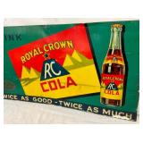 EMB. RC COLA TIN SIGN 28X15