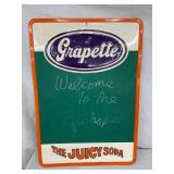 EMB. GRAPETTE MENU SIGN 19X27