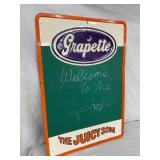 EMB. GRAPETTE MENU SIGN 19X27