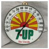 1971 12IN 7UP UNCOLA THERMOMETER
