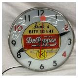 15IN DR. PEPPER 10-2-4 CLOCK