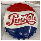 36IN RESTORED PEPSI COLA CAP SIGN