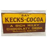 KECKS COCOA CHOC. DRINK EMB. SIGN 30X9