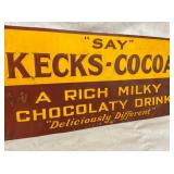 KECKS COCOA CHOC. DRINK EMB. SIGN 30X9