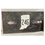 EARLY EMB. 246 ARROW STREET SIGN 40X20