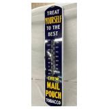 PORC. MAIL POUCH THERMOMETER 8X39