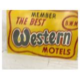 WESTERN MOTELS MEMBER SIGN 33X21
