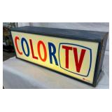 COLOR TV LIGHTUP CAN SIGN 24X9