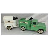 TONKA TRUCK AND HORSE TRAILER W/ HORSES