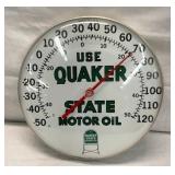 12IN QUAKER STATE OIL THERMOMETER