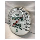 12IN QUAKER STATE OIL THERMOMETER