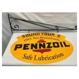 PENNZOIL SWINGER SIGN W/ BRACKET 31X21