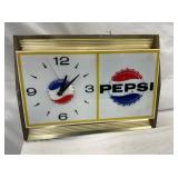 PEPSI LIGHTUP CLOCK 17X13 1/2