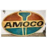 FIBERGLASS AMOCO SIGN 73X44