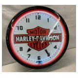 20IN NEON HARLEY DAVIDSON CLOCK
