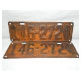 1927 SET ILLIONOIS LIC. TAGS