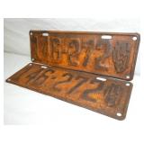 1927 SET ILLIONOIS LIC. TAGS