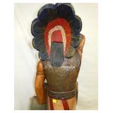 CLOSEUP WOODEN CARVED INDIAN