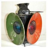 ADLAKE LAMP CHICAGO RR LANTERN W/ SHADES