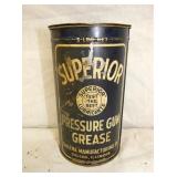 EARLY 5PDS SUPERIOR PRESSURE GREASE CAN