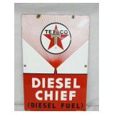 1965 TEXACO DIESEL CHIEF PLATE 12X18
