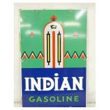 PORC. INDIAN GASOLINE PUMP PLATE 12X18