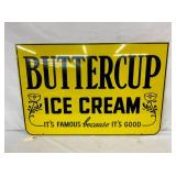 NOS 36X24 DS BUTTERCUP ICE CREAM SIGN 